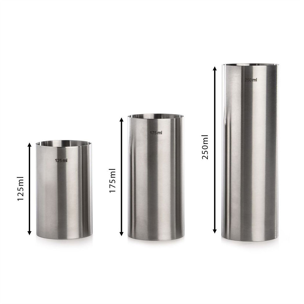 Thumbnail: Stainless Steel Wine Measures - Set of 3