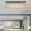 Thumbnail: Modern Square Crystal Ceiling Light, Silver Chandelier, E14 Base, Elegant Design