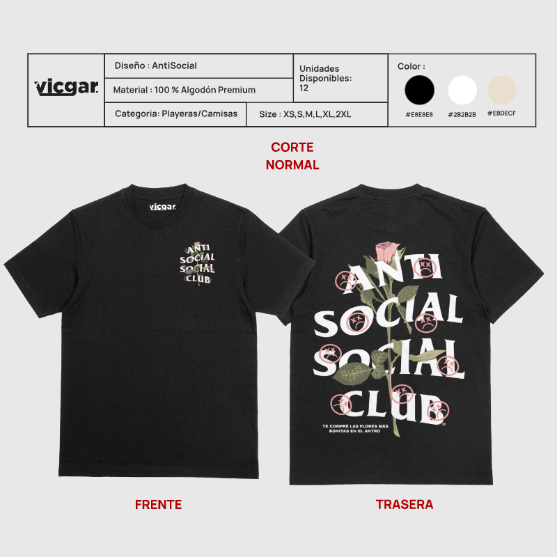 Miniatura: Playera/Camisa AntiSocial
