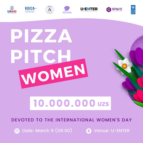 In honor of International Women's Day, UEnter will host a competition for the best female startup project - PizzaPitch Women.
