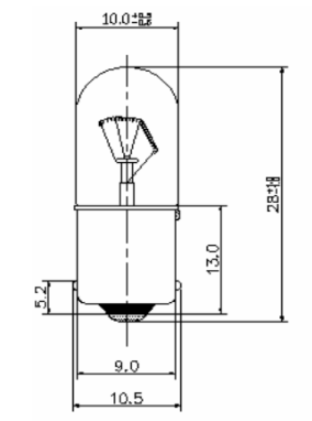 Thumbnail: Bajonetlampje BA9s 12V - 183mA