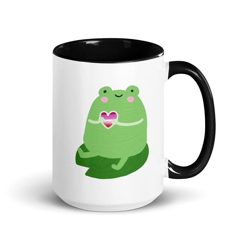 Thumbnail: Lesbian Flag Frog Mug