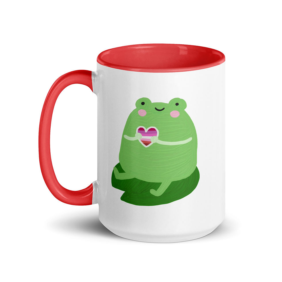 Thumbnail: Lesbian Flag Frog Mug