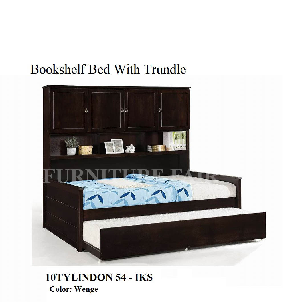 Bookshelf Bed With Trundle 10TYLINDON54-IKS