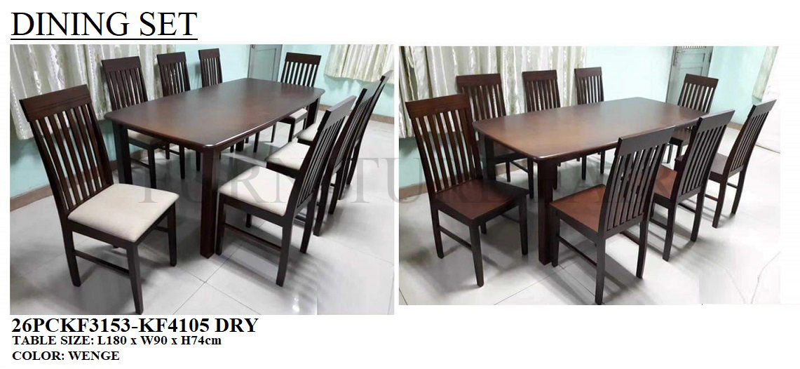 DINING SET 26PCKF3153-KF4105 DRY