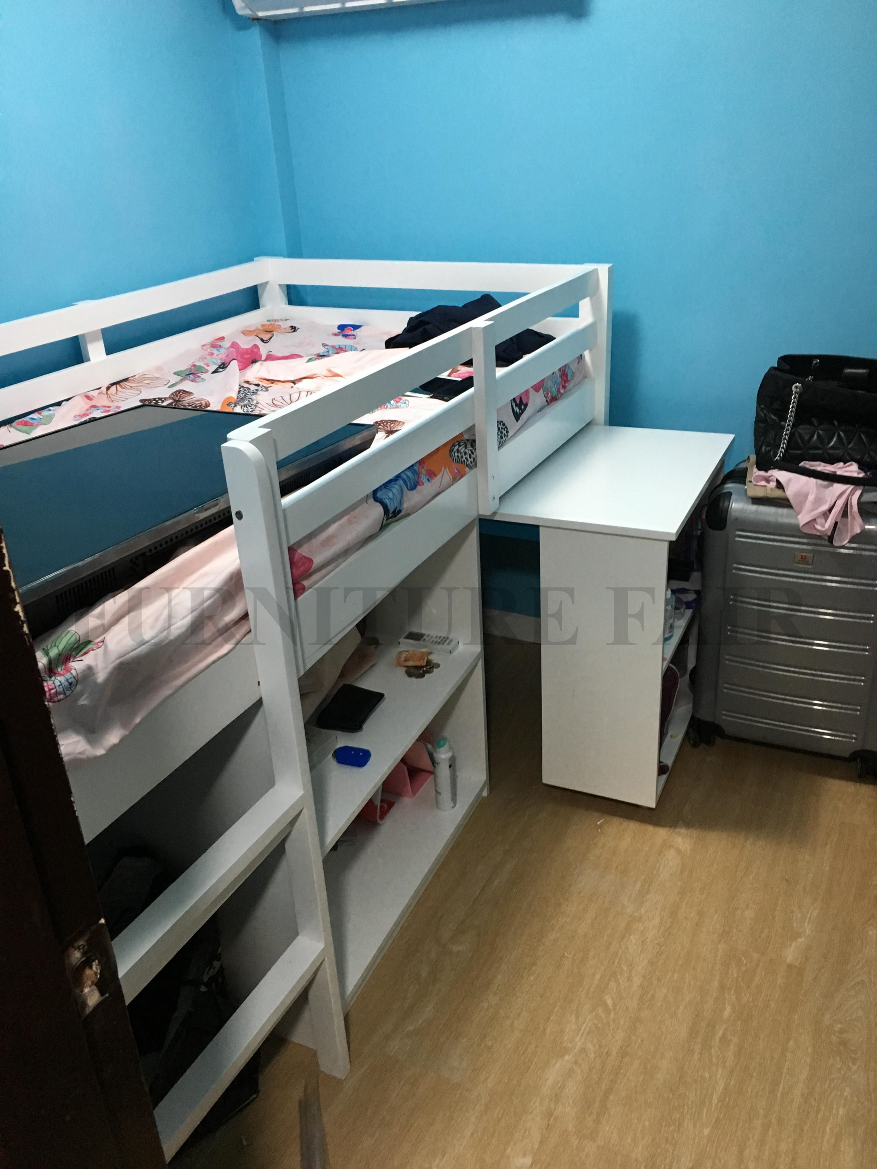 Loft bed With Pull Out Study Desk (Made to Order)