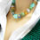 Thumbnail: Appealing Chalcedony Necklace of Citrine & Moroccan Enameled Silver