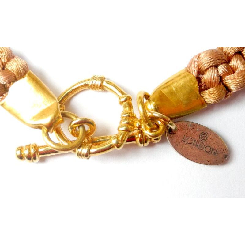 Thumbnail: Rich Tan Jade Dragon Disc on Lime Peridot, Brass & Carnelian Necklace