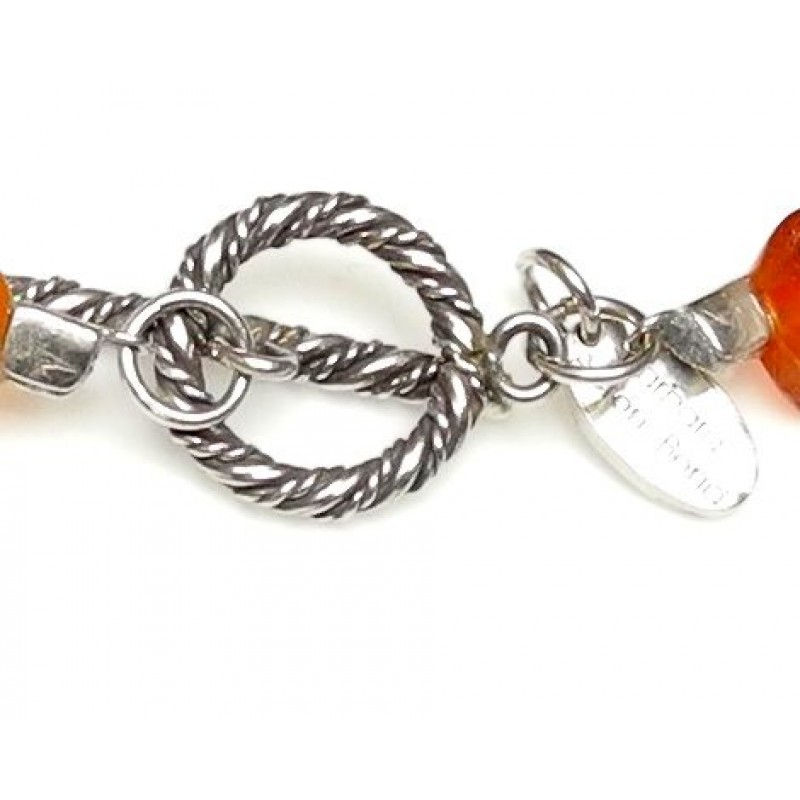 Thumbnail: Delicate Lapis & Carnelian Necklace with Antique Silver Horn Pendant