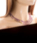Thumbnail: Lilac Amethyst Multi-Strand Necklace with Antique Gold/Amethyst Pendant