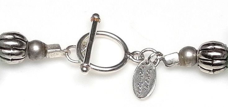Thumbnail: Sea Inspired Necklace of Blue Chalcedony, Green Quartz & Silver
