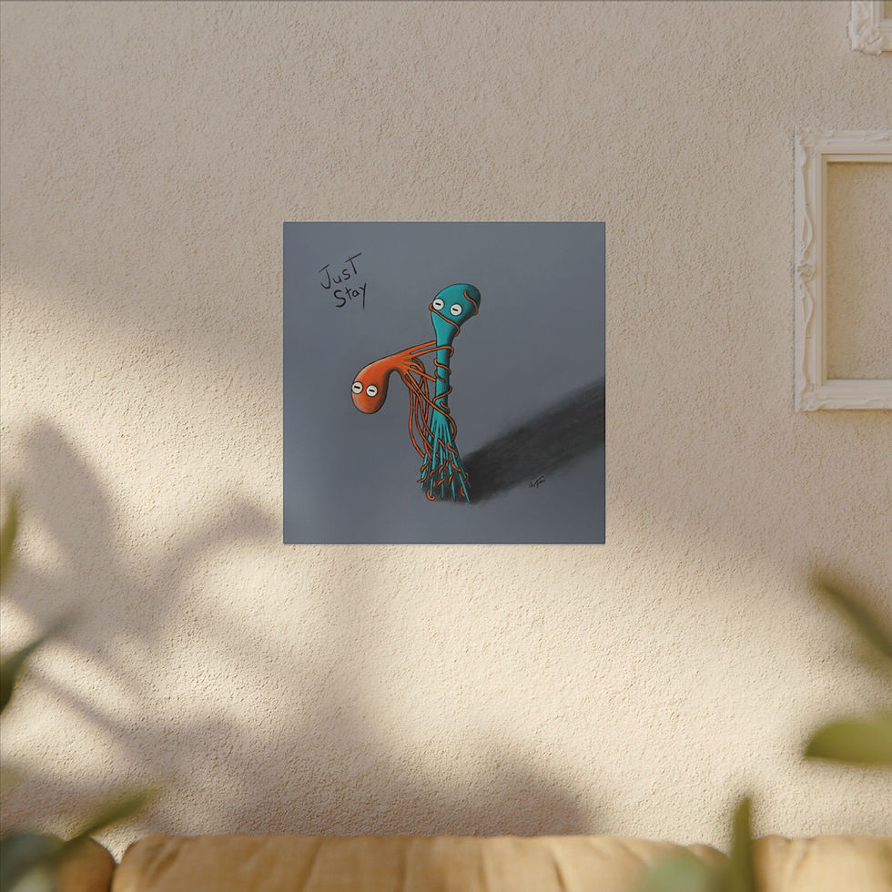 Thumbnail: Puss on Puss Just Stay on canvas