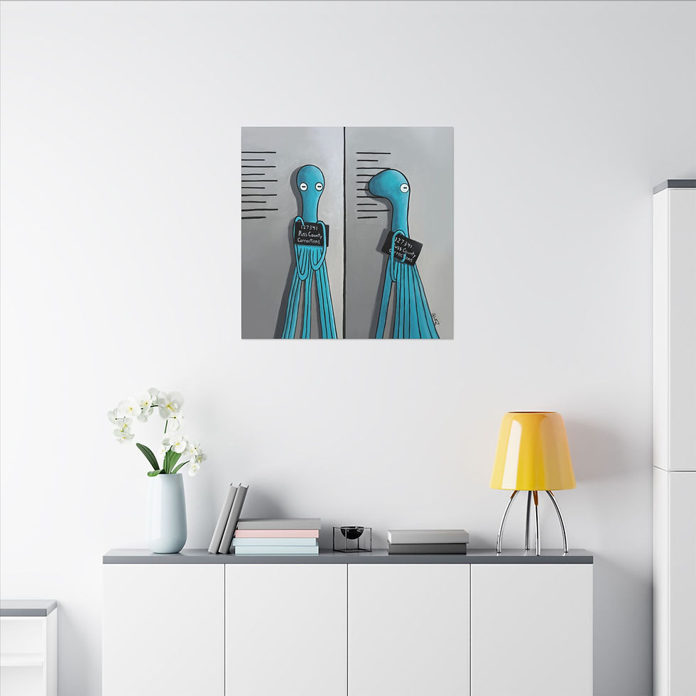 Thumbnail: Puss Doing Time canvas print
