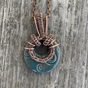 Upper Level Pottery and Art Gallery Vermilion Alberta Gifts by Geneen Fadden Copper Jewelry