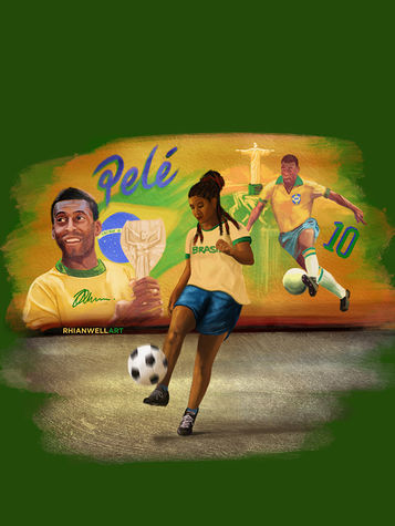 Pele o Rei do Futebol Brasil - Rhian Wellington