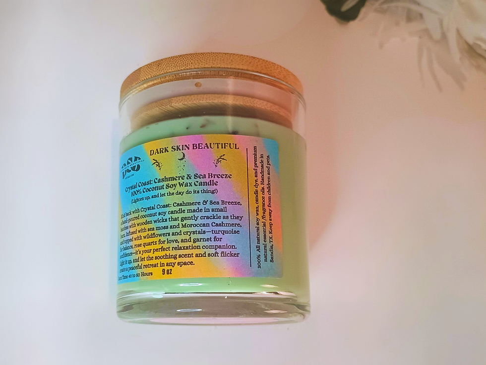 Thumbnail: Crystal Coast: Cashmere & Sea Breeze 100% Coconut Soy Wax Candle — product photo 5 of 10