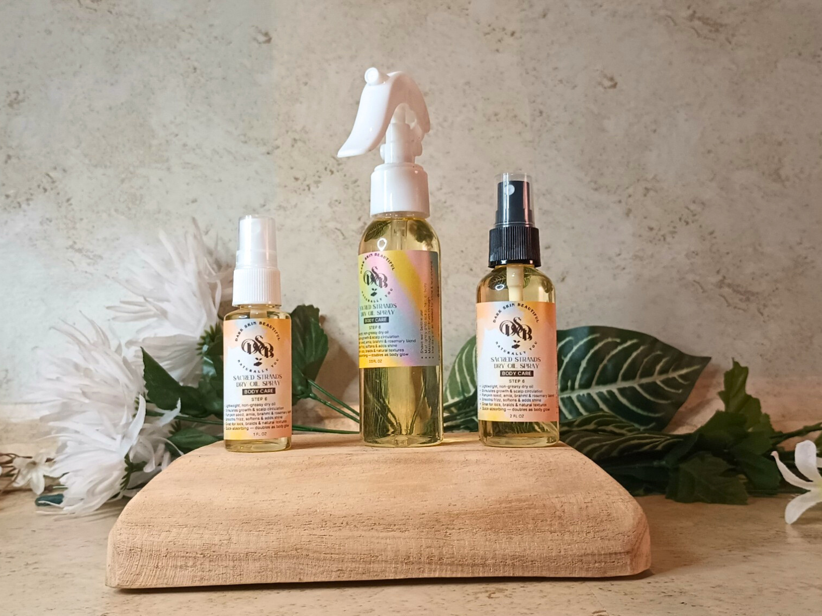 1 oz, 2 oz, & 3 oz Sacred Strands Dry Oil Spray