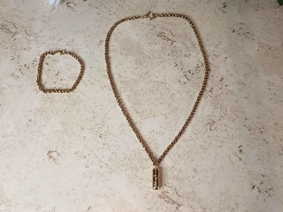 The Gold Prescription Necklace Set
