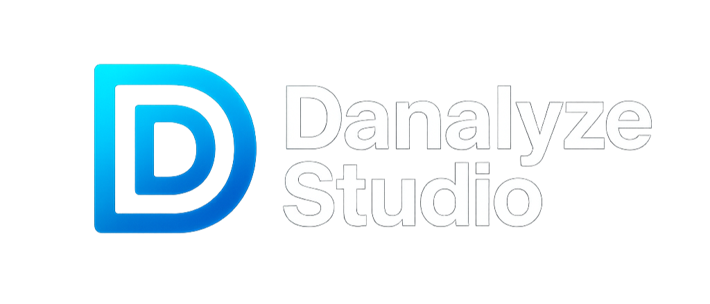 D logo with "Danalyze Studio" text about Danalyze Studio content.