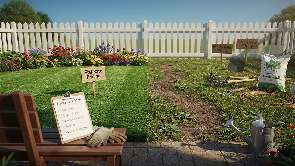 Comparing Monthly Lawn Service Costs: Flat Rate vs. Hourly Rate