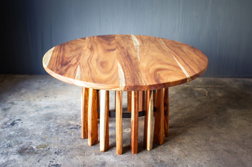 Thumbnail: Round Tzalam Dining  Table By Studio ORYX