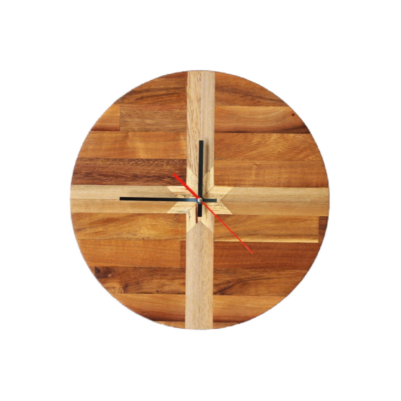 Reclaimed Tzalam and Roble Wood Clock By Studio ORYX