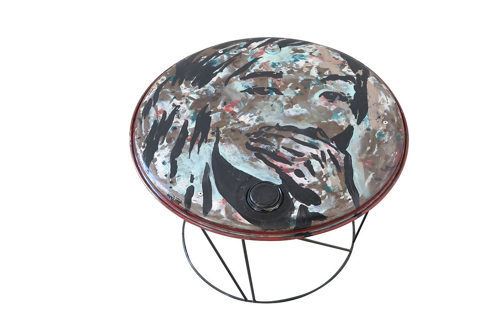Thumbnail: Rustic Artwork Barrle Top Coffee Table By Studio ORYX