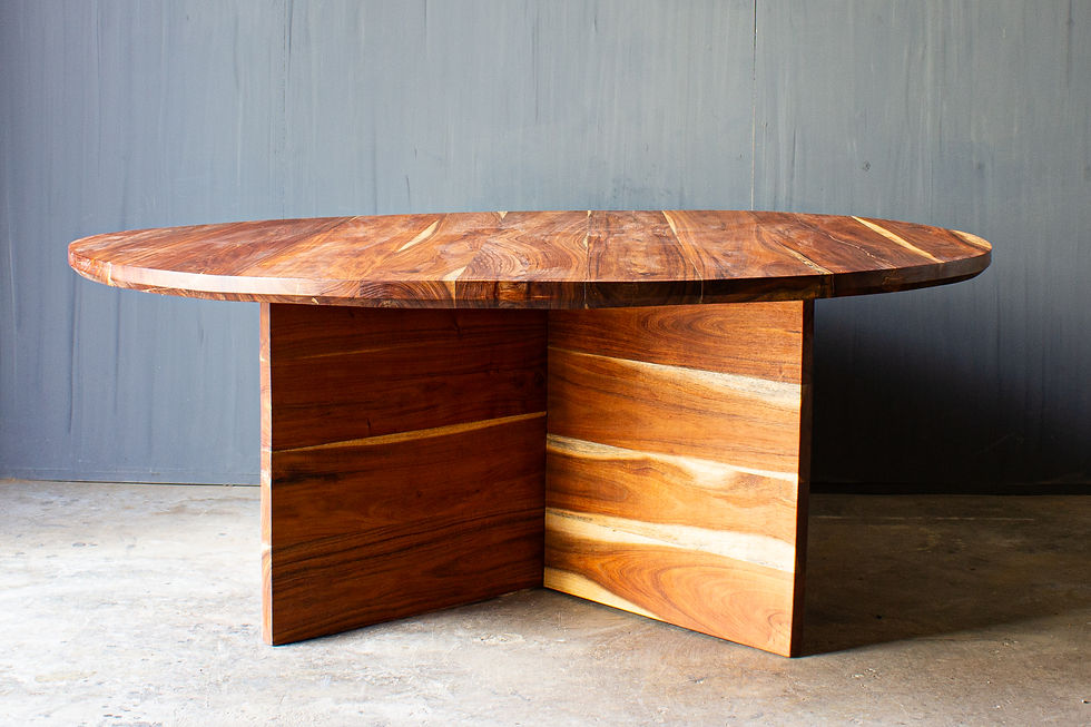Thumbnail: Round Tzalam Dining  Table By Studio ORYX