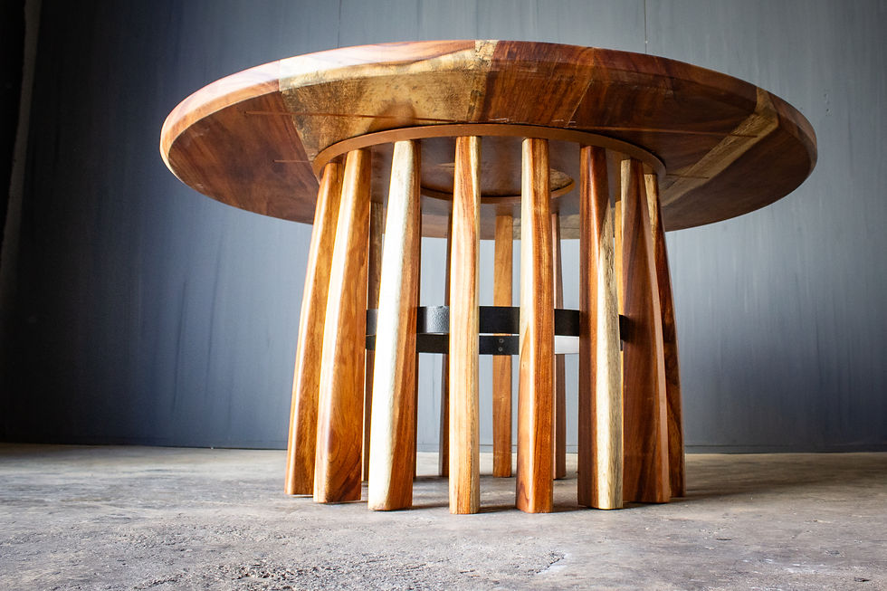 Thumbnail: Round Tzalam Dining  Table By Studio ORYX
