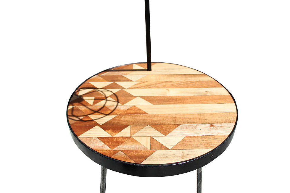 Thumbnail: copy of Floor Standing Lighting Fixture With Reclaimed Wood By Studio ORYX