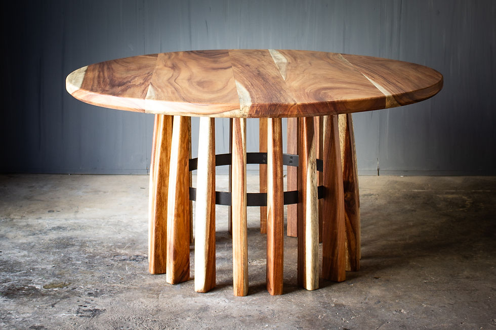 Thumbnail: Round Tzalam Dining  Table By Studio ORYX