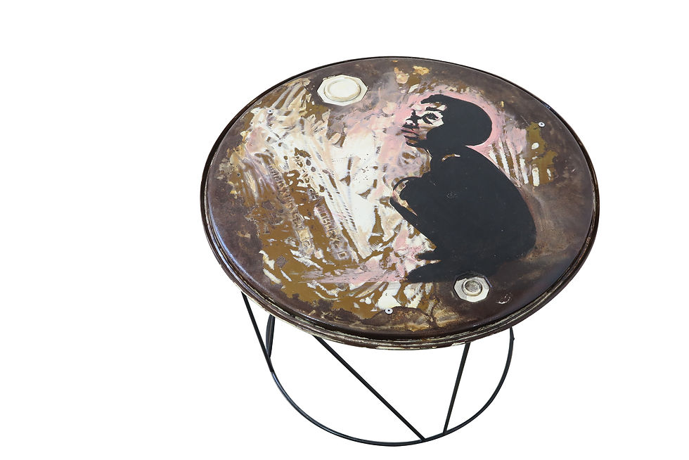 Thumbnail: Rustic Artwork Barrle Top Coffee Table By Studio ORYX