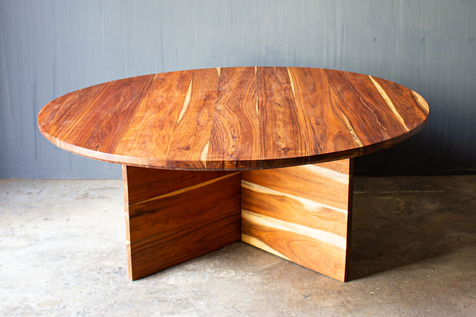 Thumbnail: Round Tzalam Dining  Table By Studio ORYX