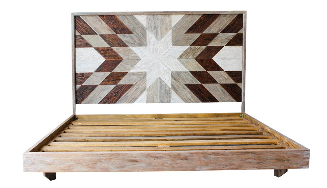Reclaimed wood bed by Studio ORYX