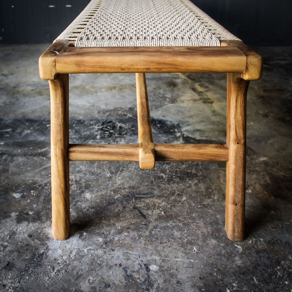 Miniatura: Exotic Yaxnic and Danish cord bench by Studio ORYX