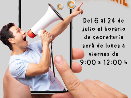 Nuevo horario de Secretaría