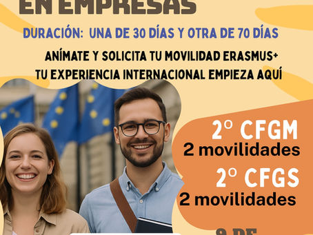 ERASMUS+: MOVILIDADES PARA ESTUDIANTES DE CCFF