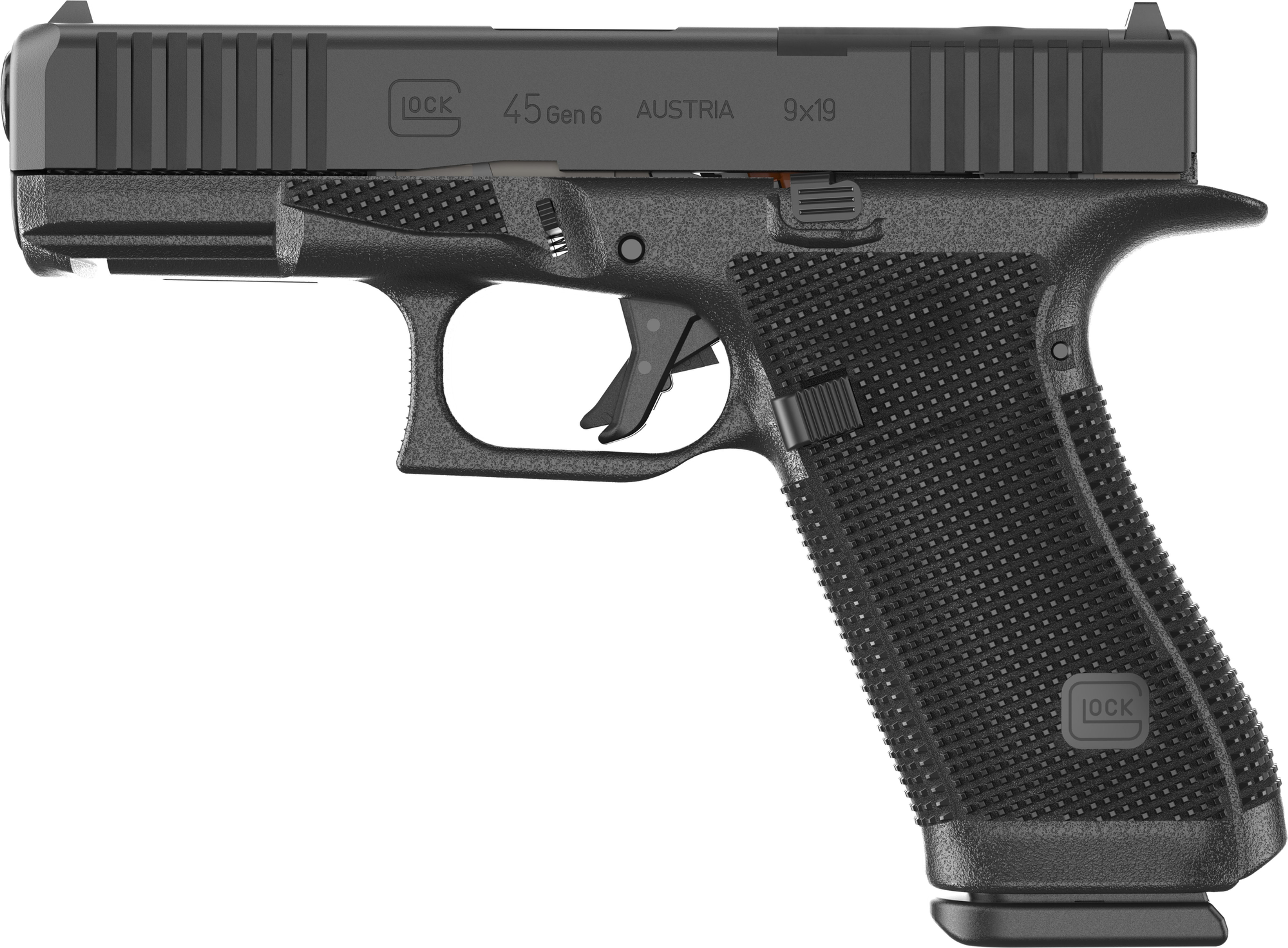 GLOCK, 45 Gen 6, Semi-automatic, Striker Fired, Polymer Frame Pistol, Full Size,