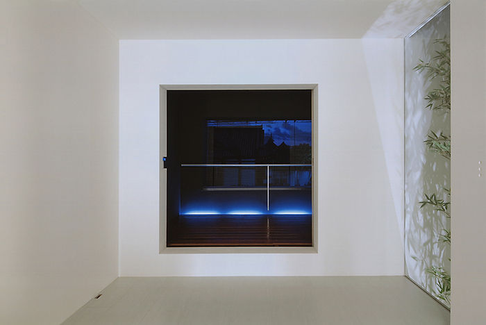 千本の家 新築 住宅 町家 2階建 木造 関西 京都府 京都市 シンプル モダン リビング デッキ 間接照明