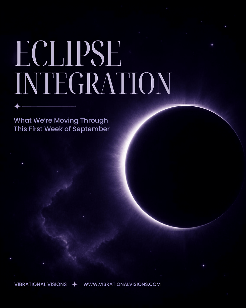Dark cosmic eclipse graphic for Eclipse Integration blog by Vibrational Visions.