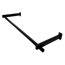 Arara de parede reta em aço pintado, design minimalista e linhas retas