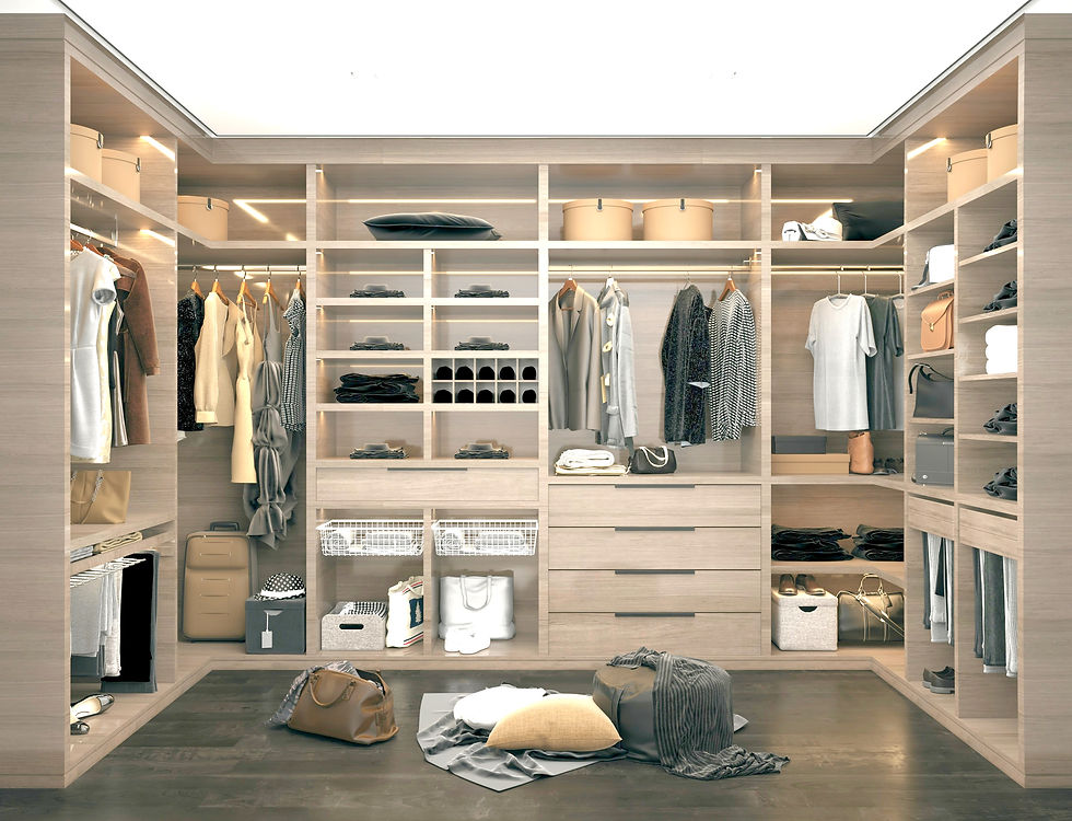 large walk-in custom closet