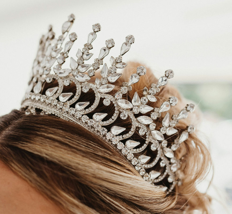 a woman wearing a princess tiara