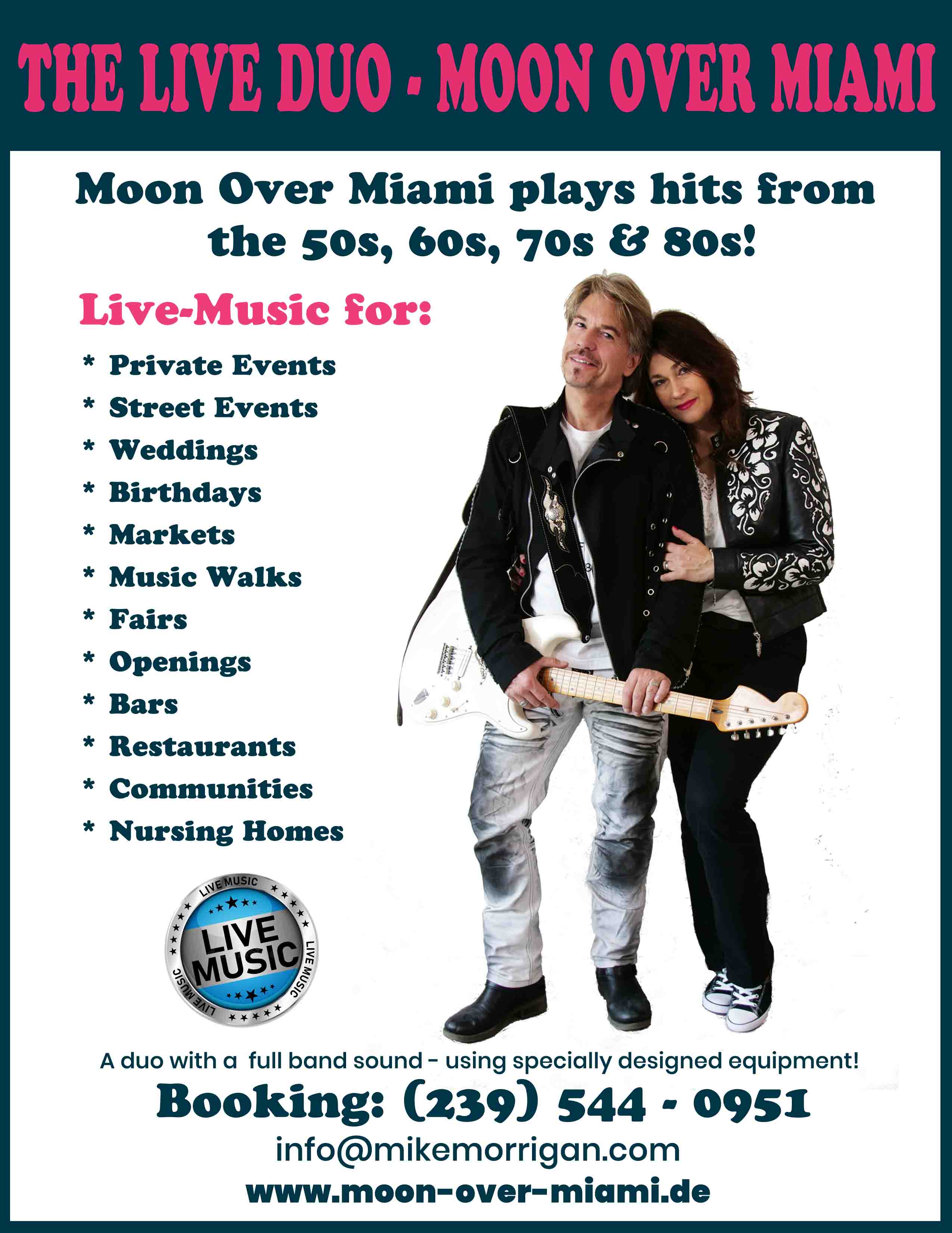 Home 50s 60s 70s Evergreens The Charming Duo Moon Over Miami