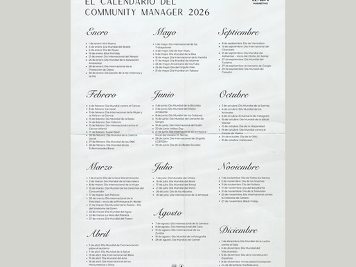Calendario del Community Manager 2026