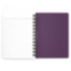 Thumbnail: Purple Butterfly spiral notebook with Matthew 19:26
