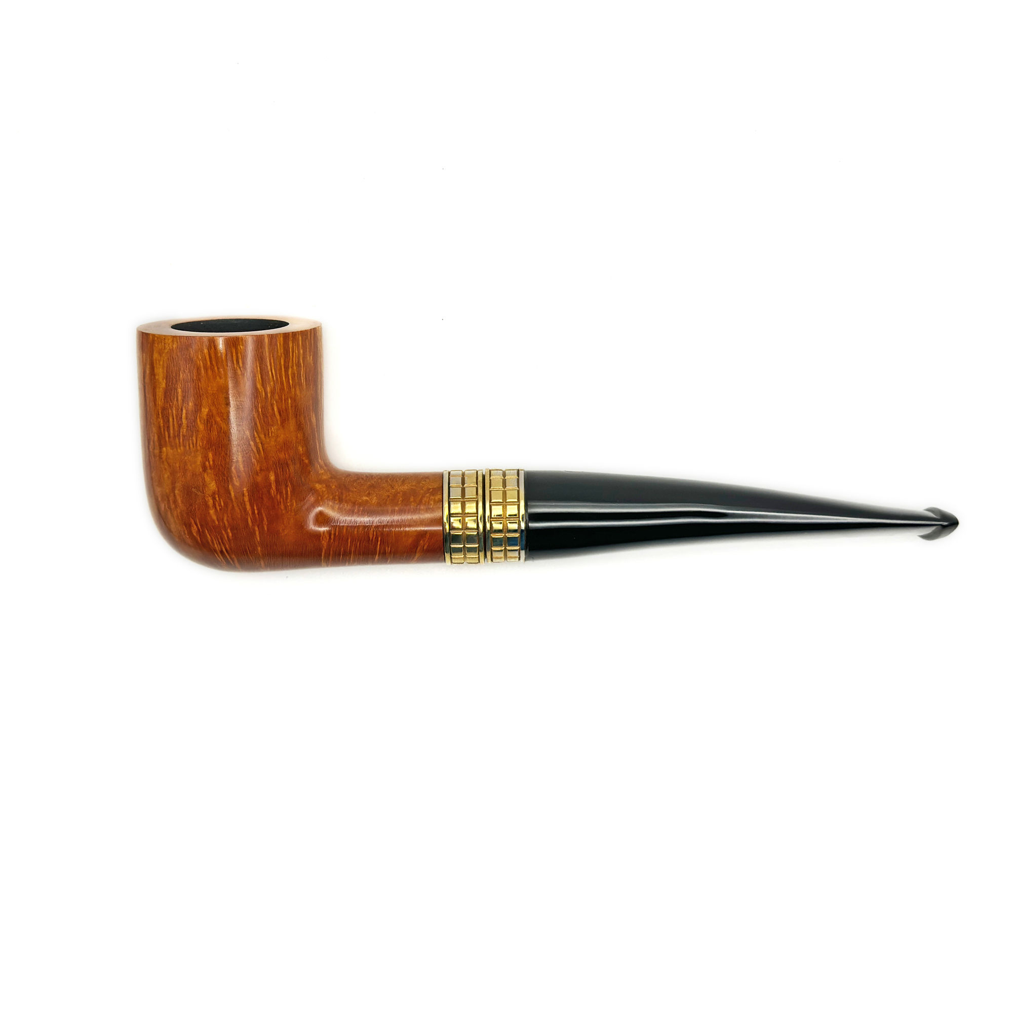 Premium Pipe George «Double Ring» Straight Light Brown Gold