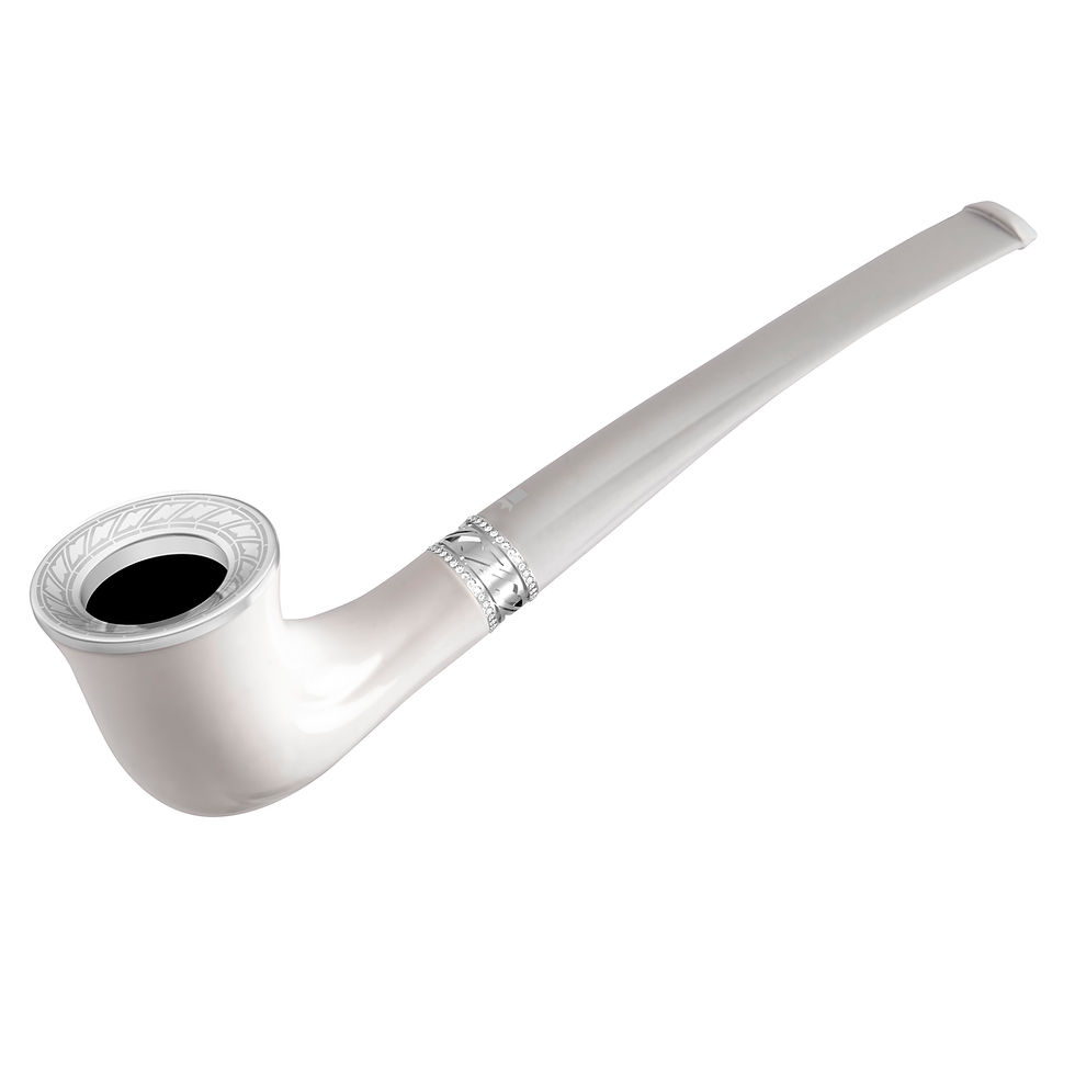 Thumbnail: Luxury lady pipe for sophisticated lady pipe smokers in gold and gemstones