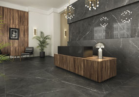 Skinlam Paladio SG is a thin large-format porcelain stoneware, highly valued and rare, perfectly reproducing the natural beauty and elegance of Fumo di Londra marble. This white-gray porcelain features a deep pattern and refined texture, adding sophistication and style to interiors.

The ultra-thin porcelain is ideal for cladding facades, walls, and floors. The Skinlam Paladio SG collection combines the natural aesthetics of stone with outstanding technical characteristics. A perfect solution for modern architectural and design projects.

Marble-effect tiles, gray-white porcelain stoneware, stone facade panels, and porcelain for flooring — all embodied in the Paladio SG collection.
