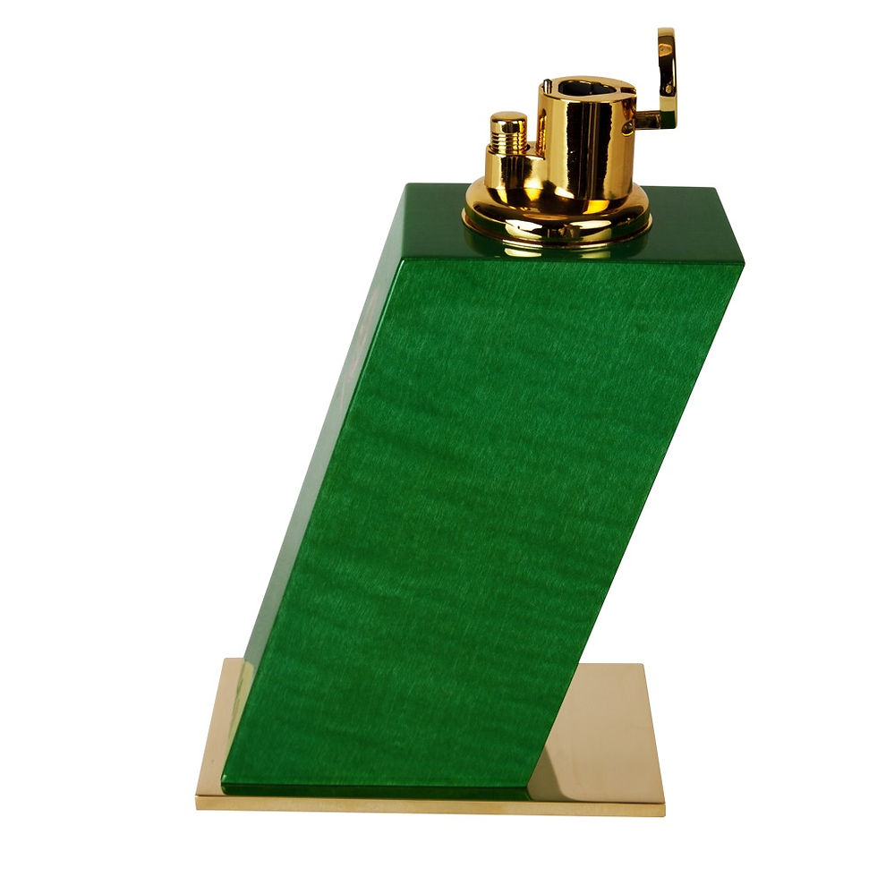 Miniature : Indulge in refinement with our handmade table lighter, adorned with malachite for a premium touch and elegant look.
